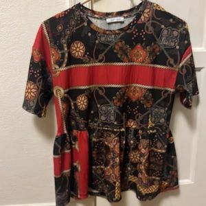 Zara boutique peplum blouse